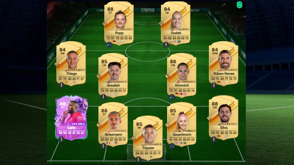 EA FC 24 88+ Encore Icon SBC 87-rated squad solution