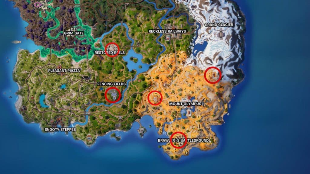 Fortnite Crackling Hourglass locations