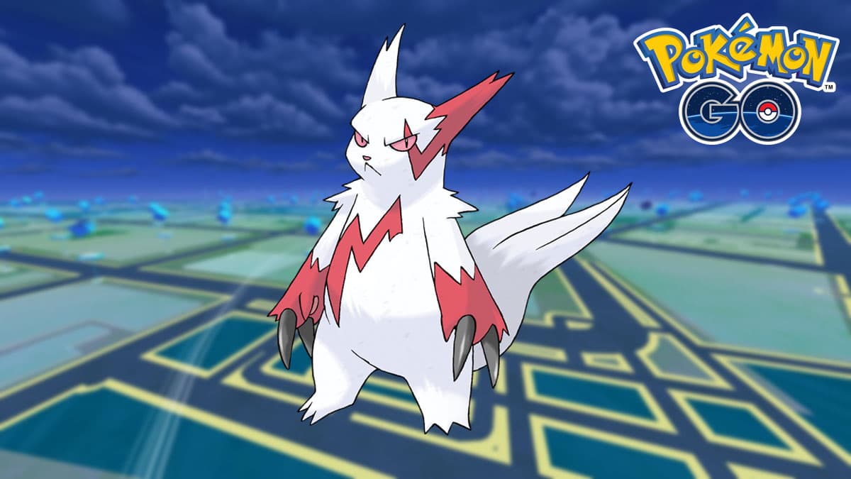 Zangoose in a Pokemon Go night background