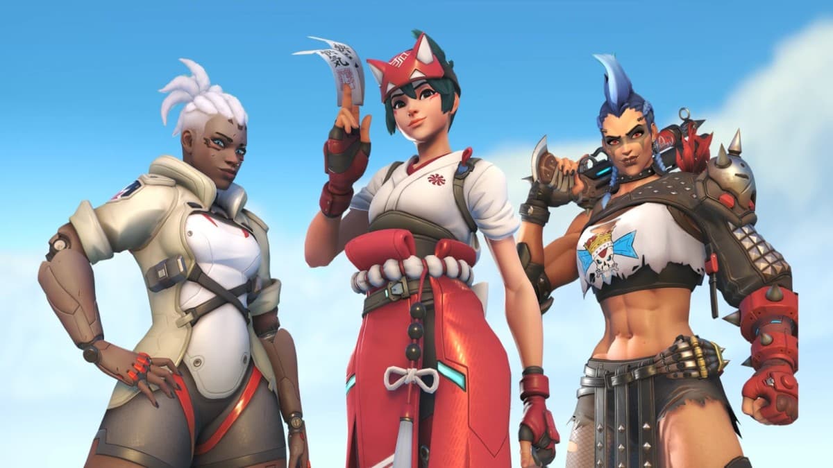 Sojourn, Kiriko, and Junker Queen in Overwatch 2 poster