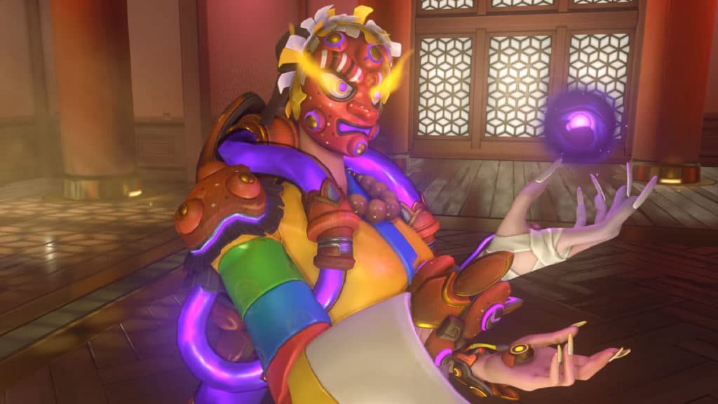 Moira Mask Dancer skin in Overwatch