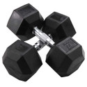 Body-Solid 35 lb Hex Rubber-Coated Dumbbells