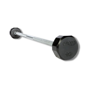 Troy (20-110 lb) 12-Sided Fixed Rubber Barbell Set