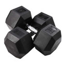 Body-Solid 90 lb 6-Sided Rubber Encased Dumbbells