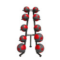 TKO (2-20 lb) Rubber Gym Medicine Ball Set & Rack