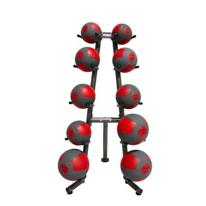 TKO (2-20 lb) Rubber Gym Medicine Ball Set & Rack