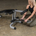 Body-Solid Leverage Quad Extension & Curl w/ Optional Olympic Adapter