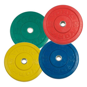 York Barbell Colored Rubber Bumper Plates