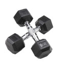 Body-Solid 8 lb Rubberized Hex Dumbbells