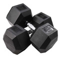 Body-Solid 100 lb Rubber 6-Sided Dumbbells