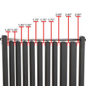 Body-Solid Aerobic Weight Storage Rack Column Measurements