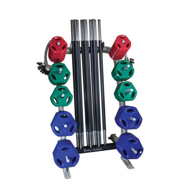 Body-Solid (#GCRPACK) 10-Pack Cardio Barbells & Rack