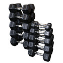 Body-Solid Rubber Hex Dumbbell Set