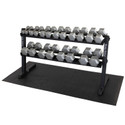 Body-Solid (5-50 lb) Cast Iron Hex Dumbbells w/ Rack