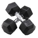 Body-Solid 20 lb Rubber Encased Dumbbells