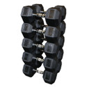 Body-Solid Hex Rubber Dumbbell Set