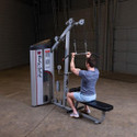 Body-Solid Lat Pull Weight Machine/Seated Row Combo