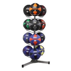 Troy VTX (8-50 lb) Weighted Wall Ball Set w/ Rack