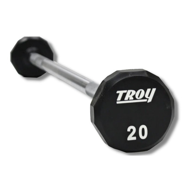 Troy (20-110 lb) 12-Sided Fixed Urethane Barbells