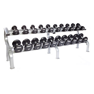 Troy Barbell (#TSD-U) Urethane Dumbbell Set w/ Rack