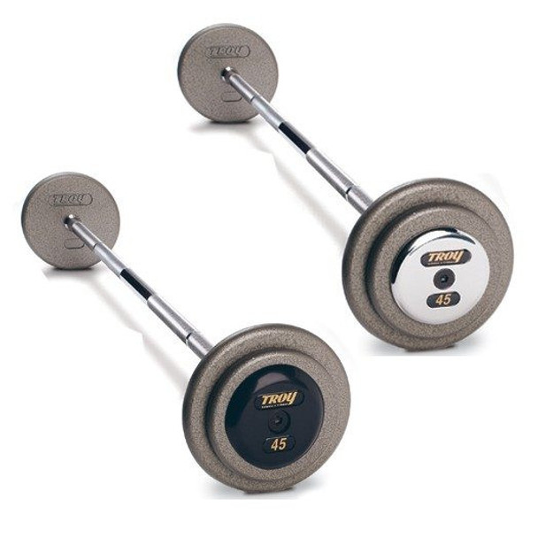 Troy Gray Cast Iron Pro-Style Fixed Barbells