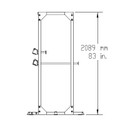 Body-Solid (#BFPR100) Home Weight Cage Side View Dimensions