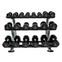 TAG Fitness Urethane Dumbbell Set on Optional Rack