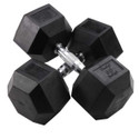 Body-Solid 50 lb Rubber Dumbbell Pair