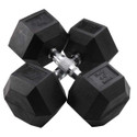 Body-Solid 40 lb Hex Rubber Encased Dumbbells