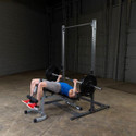 Body-Solid Half Workout Rack Decline Press Exercise