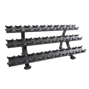 TKO (#7052B-BK) 15-Pair Saddle Dumbbell Rack