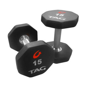 TAG Fitness (8-Sided) Urethane-Coated Dumbbells