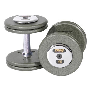 Troy (#HFD) Gray Cast Iron Pro-Style Dumbbells