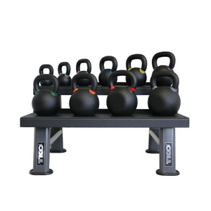 TKO (4kg-36kg) Cast Iron Kettlebell Set w/ Rack