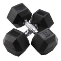 Body-Solid 30 lb Hex Rubber Dumbbells