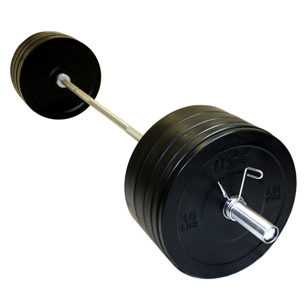 Troy USA Sports (305 lb) Rubber Bumper Plates & Bar