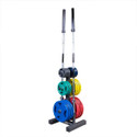 Body-Solid Weight Plate Rack with Bar Holders