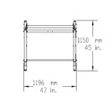 Body-Solid (#BFPR100) Power Rack Overhead View Dimensions